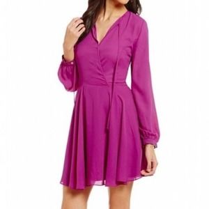 Gianni Bini Magenta Long Sleeve Dress